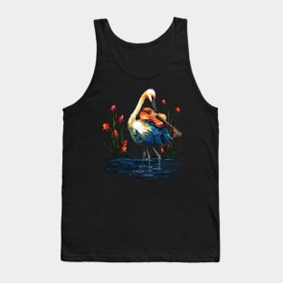 Whooping Crane Playing Violin Tank Top